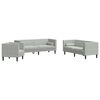 vidaXL Stofa s&oacute;fi 3 pcs Lj&oacute;sgr&aacute;r 194 x 74,5 x 70,5 cm Flauel