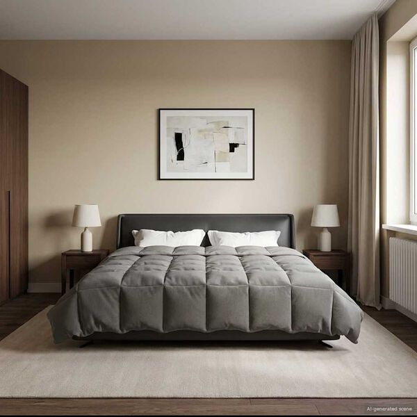 vidaXL Full &aacute;rs d&yacute;na S&iacute;&eth;la&eth; Lj&oacute;sgr&aacute;r 200 x 240 cm M&iacute;kr&oacute;f&iacute;ber