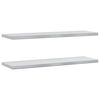 vidaXL Vegghillur 2 stk. 100x30 cm Silfurlita&eth; Ry&eth;fr&iacute;tt St&aacute;l