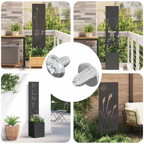 vidaXL L&aacute;saskr&uacute;fur 2 pcs Silfur M4 x 5 mm J&aacute;rn