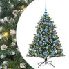 vidaXL Gervi j&oacute;latr&eacute; me&eth; 150 LED Gr&aelig;nn 120 cm PVC, plast og st&aacute;l