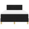 vidaXL LED Box Spring R&uacute;m me&eth; d&yacute;nu me&eth; led Svartur 120 x 190 cm d&uacute;kur
