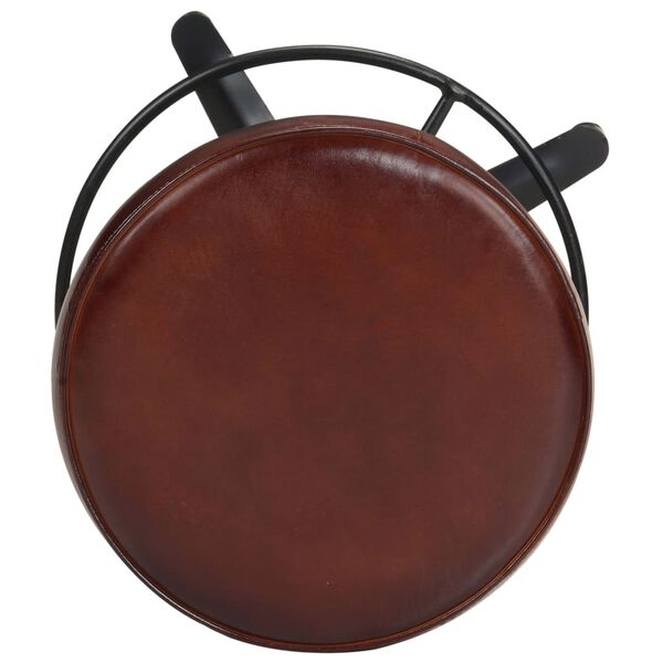 vidaXL Barstólar 2 stk. 76 cm Ekta Leður