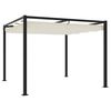 vidaXL Garden Gazebo me&eth; &uacute;tdraganlegu &thorn;akkremi 3x3 m st&aacute;li