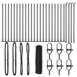 vidaXL Gir&eth;ingarp&oacute;stur Gr&aacute;r 50 x 0,4 m (50 mm net) St&aacute;l og PVC