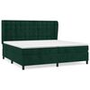 vidaXL H&oacute;lfa&eth; Springr&uacute;m me&eth; D&yacute;nu D&ouml;kkgr&aelig;nt 200x200 cm Flauel