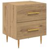 vidaXL Noat&ouml;flu sk&aacute;pur Artisan Eik 40 x 35 x 47,5 cm Samsettur vi&eth;ur