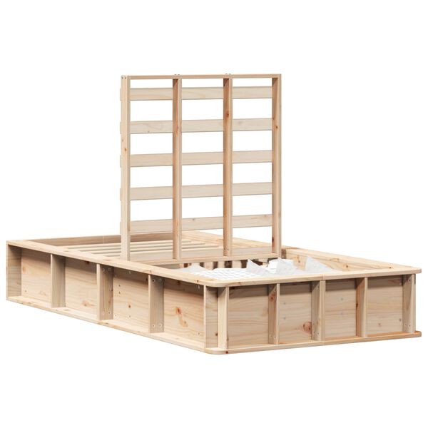 vidaXL Ramsv&iacute;k Br&uacute;nn 100 x 200 cm Solid furuhikk