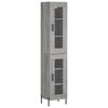 vidaXL H&aacute;r Sk&aacute;pur Gr&aacute;r Sonoma 34,5x34x180 cm Samsettur Vi&eth;ur
