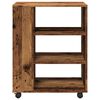 vidaXL Rolling Cabinet Old Wood 60x35x75 cm Engineered Wood