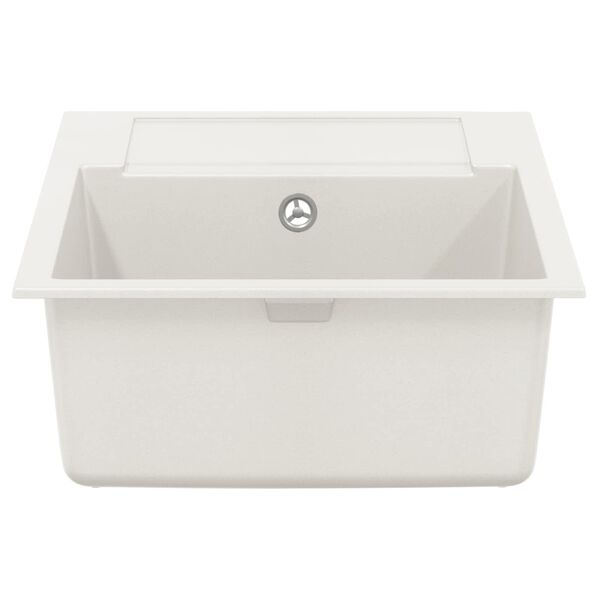 vidaXL Sk&aacute;l Hv&iacute;tt 780 x 500 mm 80% Kvars og 20% Har&eth;v&ouml;rur