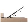 vidaXL Vökvalyft Geymslurúmgrind Cappuccinobrúnt Leðurlíki 160x200 cm