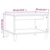 vidaXL Sófaborð Svart 60x50x40 cm Samsettur Viður