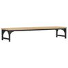 vidaXL Skj&aacute;standur Reykt&oacute;na Eikarlitur 85x23x15,5 cm Samsettur Vi&eth;ur