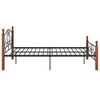 324934 vidaXL Bed Frame Black Metal 120x200 cm