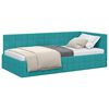 vidaXL Hornr&uacute;m ramma me&eth; h&ouml;fu&eth;gafl T&uacute;rk&iacute;s 100 cm x 200 cm Flauel