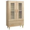 vidaXL Sk&aacute;pur Sonoma Eikarlitur 70x31x115 cm Samsettur Vi&eth;ur