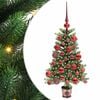 vidaXL J&oacute;latr&eacute; me&eth; 150 LED me&eth; standi Gr&aelig;nn 65 cm PE