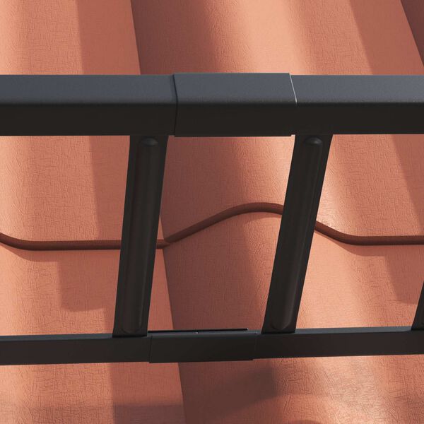 vidaXL &THORN;aksskj&ouml;ldur fyrir snj&oacute; Svartur 600 x 2,5 x 20 cm St&aacute;l