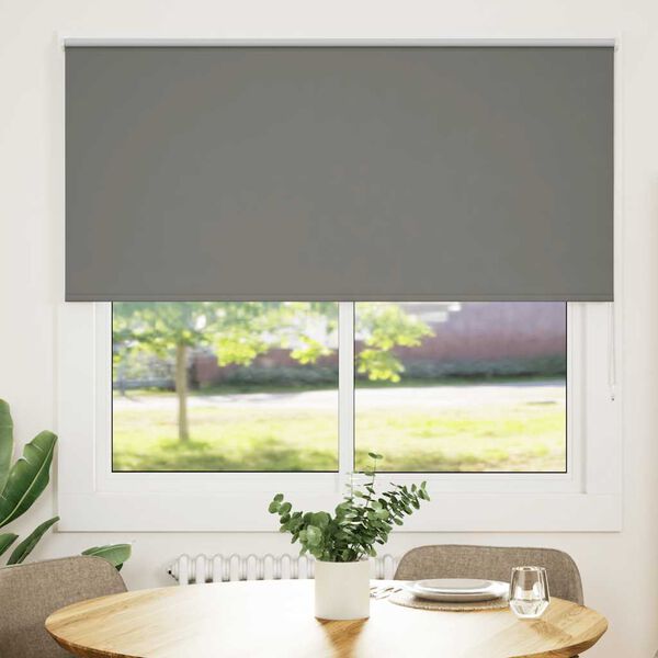 vidaXL R&uacute;llugard&iacute;nur Blackout gr&aacute;r 165x150 cm Efni Breidd 161,6 cm