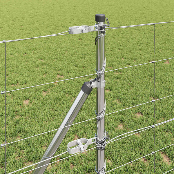 vidaXL Gir&eth;ingarp&oacute;stur Galvaniseru&eth; 50 x 0,8 m St&aacute;l