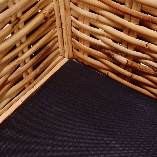 vidaXL 2ja Sæta Sófi Náttúrulegur Spanskreyr