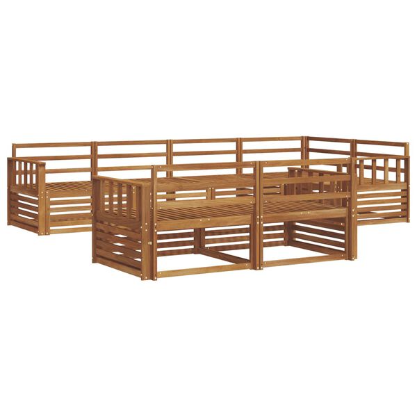 vidaXL &Uacute;ti s&oacute;fasett 7 pcs N&aacute;tt&uacute;rulegur Hrein akas&iacute;utr&eacute;