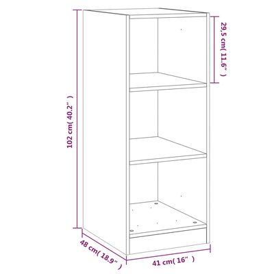 vidaXL Fataskápur Svartur 48x41x102 cm Samsettur Viður