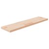 vidaXL Vegghilla 80x20x2,5 cm &Oacute;me&eth;h&ouml;ndla&eth;ur Gegnheill Eikarvi&eth;ur