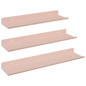 vidaXL Flj&oacute;tandi skrifbor&eth; 3 pcs Bleikur 40 x 9 x 2,5 cm St&aacute;l
