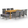 vidaXL 11 bita gar&eth;bor&eth;stofusett Gr&aacute;tt