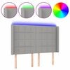 vidaXL LED H&ouml;f&eth;agafl 147x16x118/128 cm Lj&oacute;sgr&aacute;tt Efni