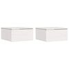 vidaXL N&aacute;ttbor&eth; me&eth; sk&uacute;ffu 2 pcs Hv&iacute;tt 37 x 35 x 18,5 cm Gegnheil fura