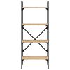 vidaXL Bókahilla 4 Hillum Sonoma Eik 56x31,5x138,5 cm Samsettur Viður