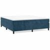 vidaXL R&uacute;mgrind me&eth; Springfj&ouml;&eth;rum Bl&aacute;r 200x200 cm Flauel