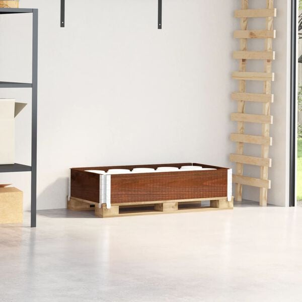 vidaXL Brettakragi Br&uacute;nt 100x50 cm Gegnheil Fura