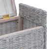 vidaXL Geymslubekkur me&eth; p&uacute;&eth;i Hv&iacute;tt &thorn;vott 110 x 40 x 50 cm Rattan