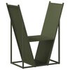 vidaXL Eldivi&eth;argrind Olive Green 69,5x35x81 cm Kaldvalsa&eth; st&aacute;l