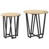 vidaXL Hli&eth;arbor&eth;ssett 2 pcs Sonoma eik og svart