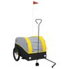 vidaXL Flutningavagn f/ Rei&eth;hj&oacute;l Svartur og Gulur 45 kg J&aacute;rn