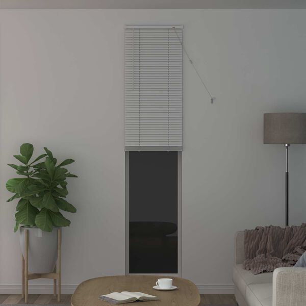 vidaXL Venes&iacute;skur blindur Stillanlegur Hv&iacute;t 213 x 60 cm PVC