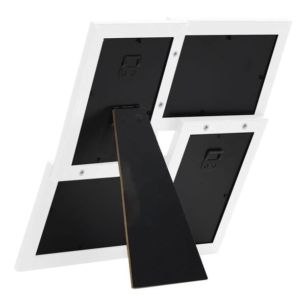 vidaXL Myndarammar á 4x(13x18 cm) Mynd Hvítur MDF