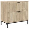 vidaXL N&aacute;ttbor&eth; Sonoma eikarlitur 63.5 x 36 x 61 cm Samsettur vi&eth;ur