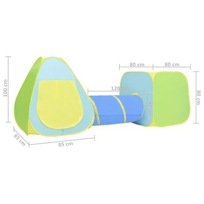 vidaXL Leikjatjald fyrir Börn með 100 Boltum Marglit