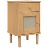 vidaXL N&aacute;ttbor&eth; SENJA Rattan Br&uacute;nn 40x35x65cm Gegnheil Fura