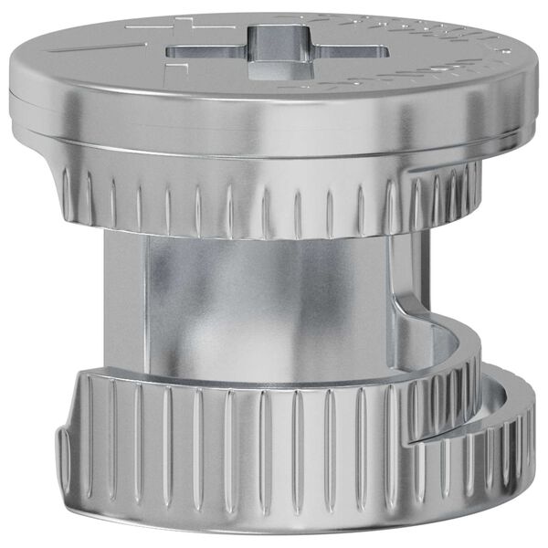 vidaXL Cam l&aacute;s skr&uacute;fur 12 pcs Silfur 12 x 10 mm M&aacute;lmur