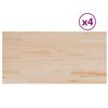 vidaXL Bor&eth;plata 4 stk. 100x50x2,5 cm R&eacute;tthyrnd Gegnheil Fura