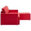 vidaXL 3 Sæta Einingasvefnsófi Rauður Leðurlíki