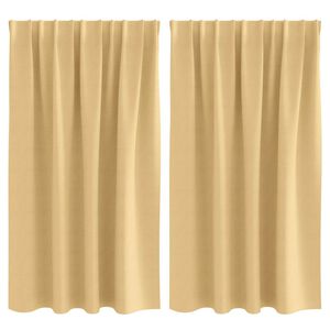 vidaXL Svartgard&iacute;nur me&eth; hringjum 2 pcs Drapplita&eth;ur 140 x 140 cm