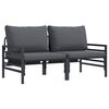 vidaXL Utandyra h&uacute;sg&ouml;gn 2 Stykki Antras&iacute;t 80 x 80 x 71 cm St&aacute;l